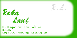 reka lauf business card